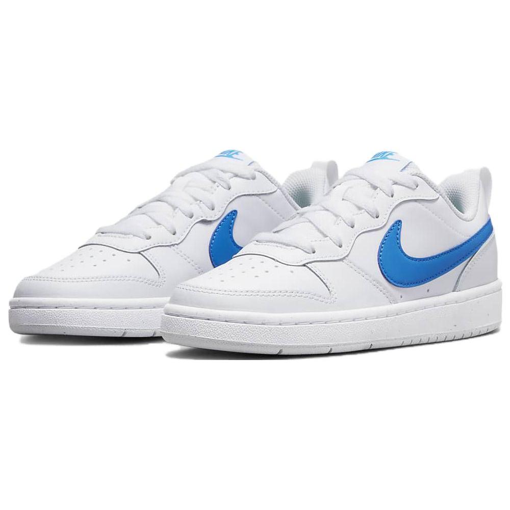 New Nike Court Borough Low 2 'White Blue Green' GS BQ5448-123