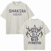 Singer Shakira Las Mujeres Ya No Lloran World Tour Tshirts Mens Hip Hop Tshirt Vintage Washed Summer Oversized Cozy Tee Shirt