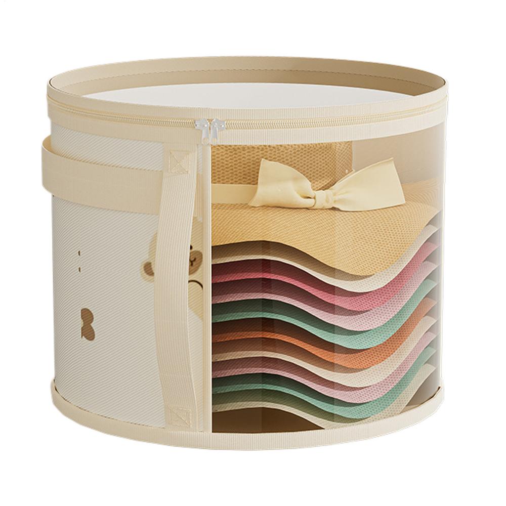 

New Hat Box Convenient Round Travel Hat Box Organizer Foldable Dustproof Case Bag for Dormitory Hotel Closet