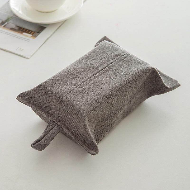 Paper Towel Cover Hanging Rope Fabric Paper Towel Box Ins Style Living Room Home Desktop Car Drawer Paper Bag Hanging Type