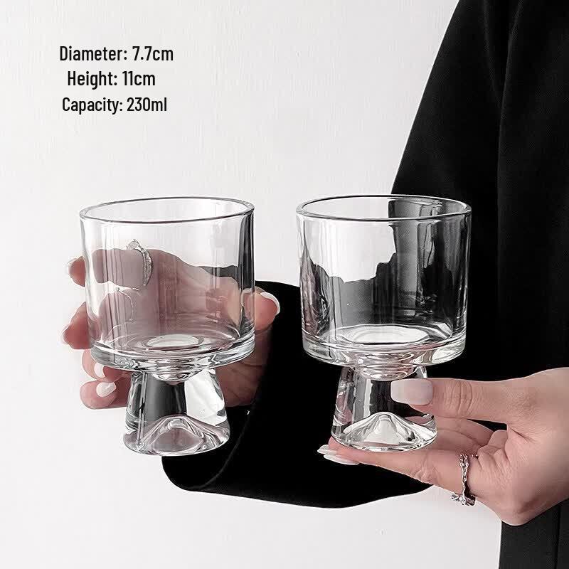 Limited Edition Pink Mountain Glass Cup