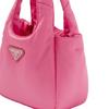 Prada Re-Nylon Enamel Triangle Logo Magnetic Closure Fabric Tote Bag Women Tote Bags Pink 1BA359_RCCJ_F0638_V_OVM