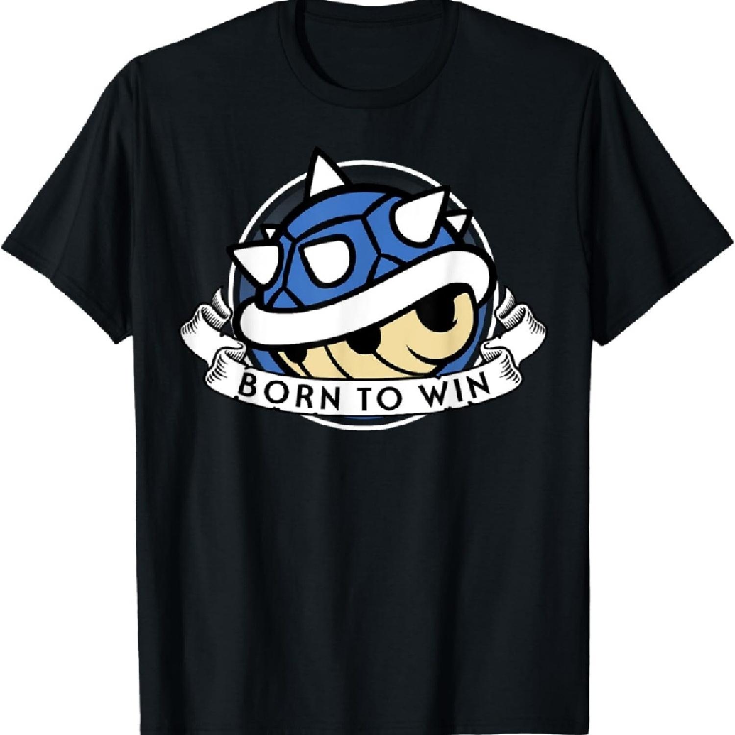 

Mario Kart Blue Shell Born To Win T-Shirt XXXXXL чорний