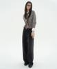 Woman Women'S Deep Tuck Extra Wide Denim Pants [Washed Black]