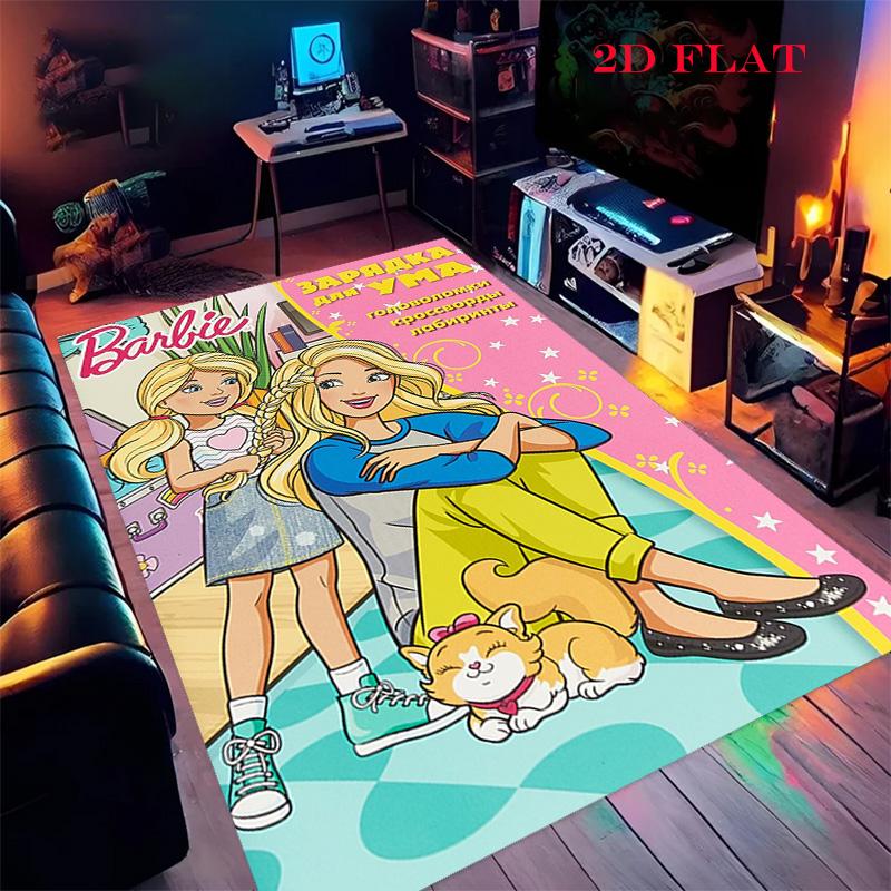 Classic Barbie Blonde Character Art Carpet Home Decor Suitable For All Seasons Gift Bathroom Mat Fashion