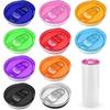 Practical-10 Pack 20 Oz Skinny Tumbler Replacement Lids Fit For 20Oz Sublimation Tumblers Splash Sliding Covers