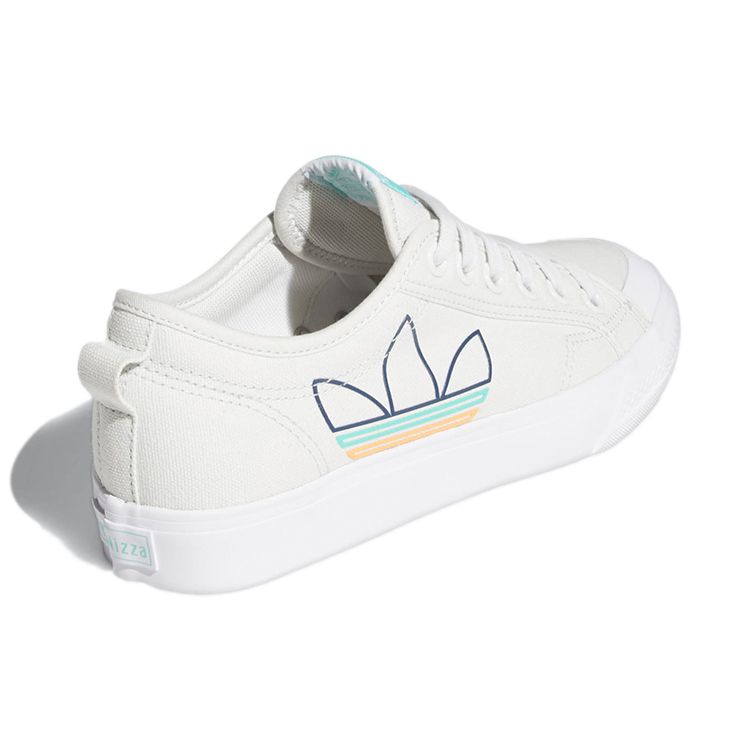 Adidas Originals Nizza Trefoil Slip Resistant Durable Low Top Skate Shoes Women Skate Shoes White Q46353