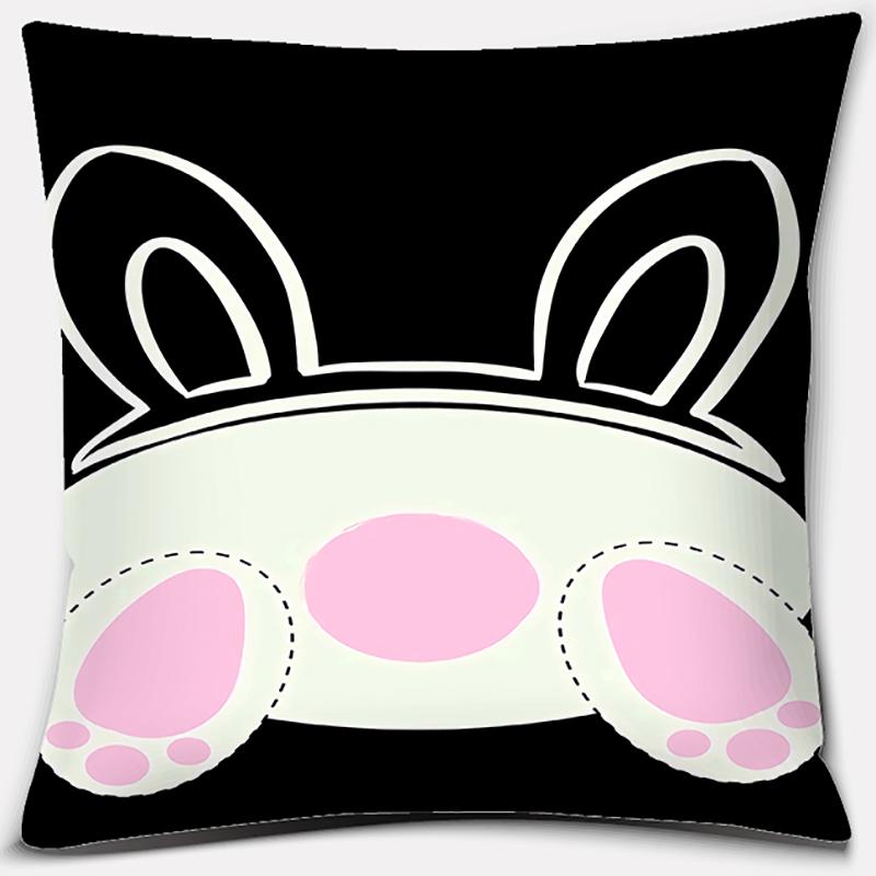 Cute Rabbit Series Pattern Pillowcase Square Pillowcase Home Office Decoration Pillowcase Living Room Bedroom Home Decoration