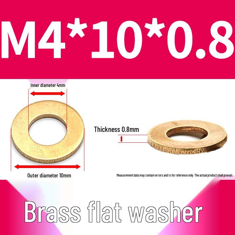 Brass and Copper Shim Washers: Sizes M2-M20