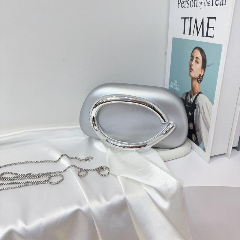 Trendy Classic Round Box Clutch Bag Dinner Bag Acrylic Bag Retro Metal Handle Shoulder Crossbody