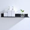 Black Bathroom Single Layer Space Aluminum Matte Rack Shelve (#50cm)