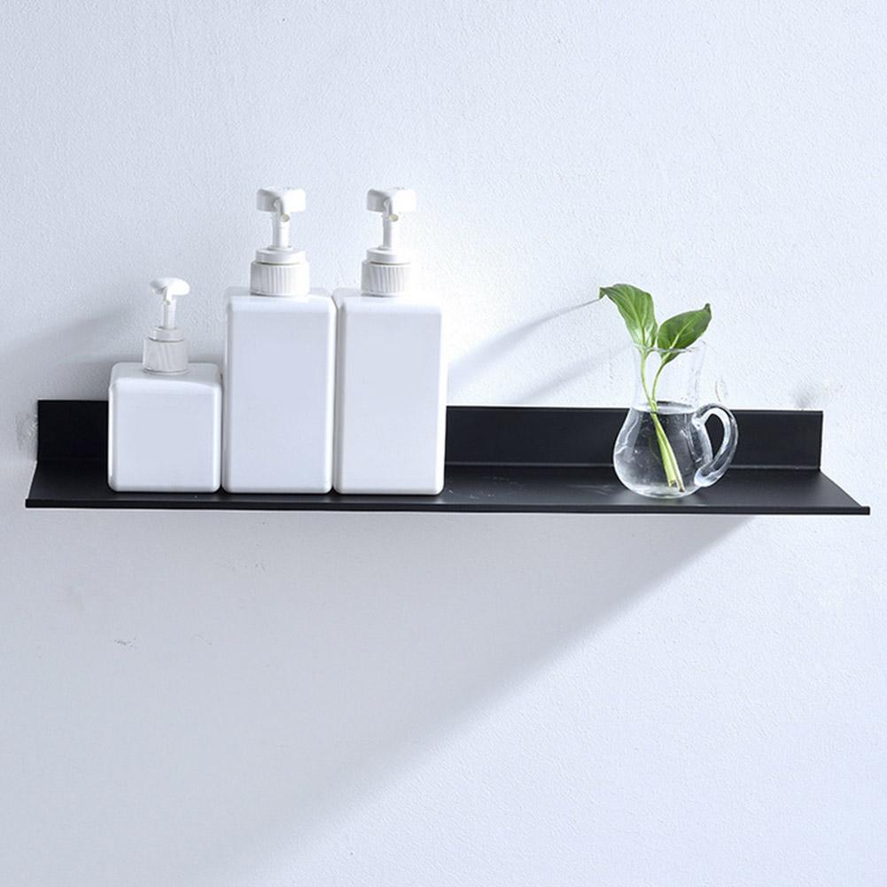 Black Bathroom Single layer Space Aluminum Matte Rack Shelve