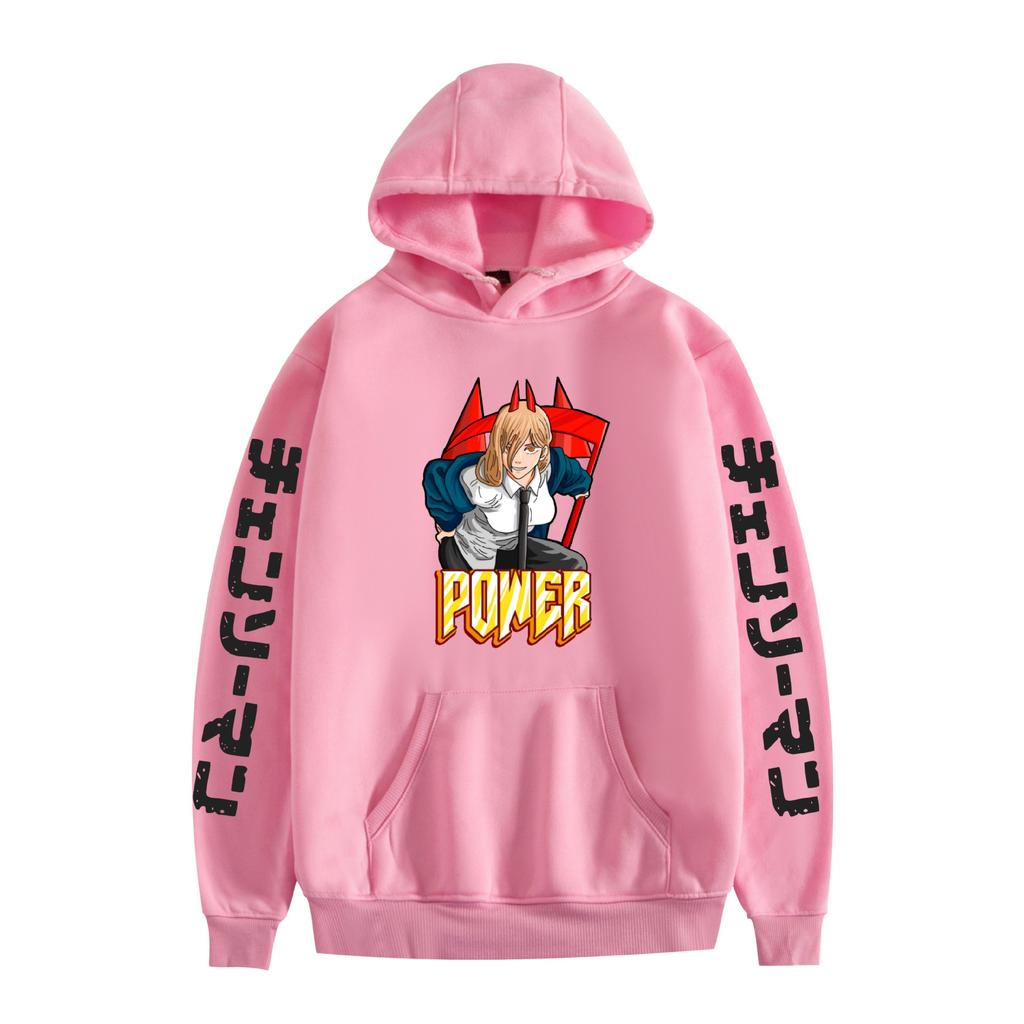 Chainsaw Man Cartoon Hoodies Graphic Printed Sweatshirts Casual Long Sleeve Tops for Men Women