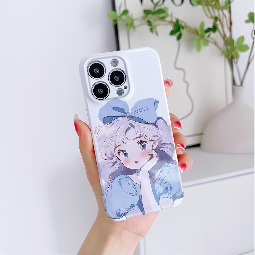 All-inclusive Film Handyhülle Cartoon Mode Design Hartschale Vollständige Abdeckung Kameraschutzhülle für iPhone Huawei Honor Vivo Google