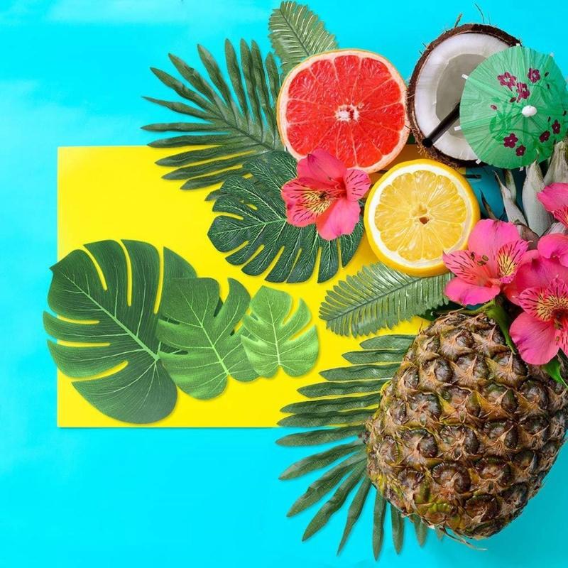 72Pcs Artificial Monstera Leaf Decoration Reaslitic Foliages For Wedding Home Party Decoration Vase Flower Arrangements