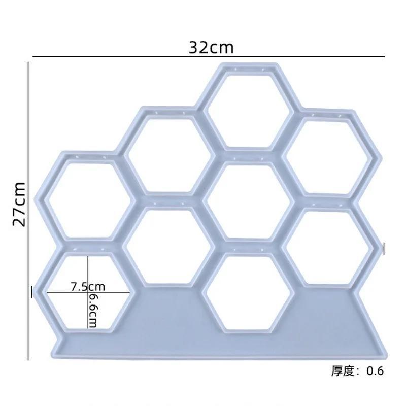 

Форма для самостоятельной сборки из эпоксидной смолы, полая шестигранная вешалка для сережек, силиконовая подставка, форма для хранения ювелирных изделий, для домашнего декора, поделок A