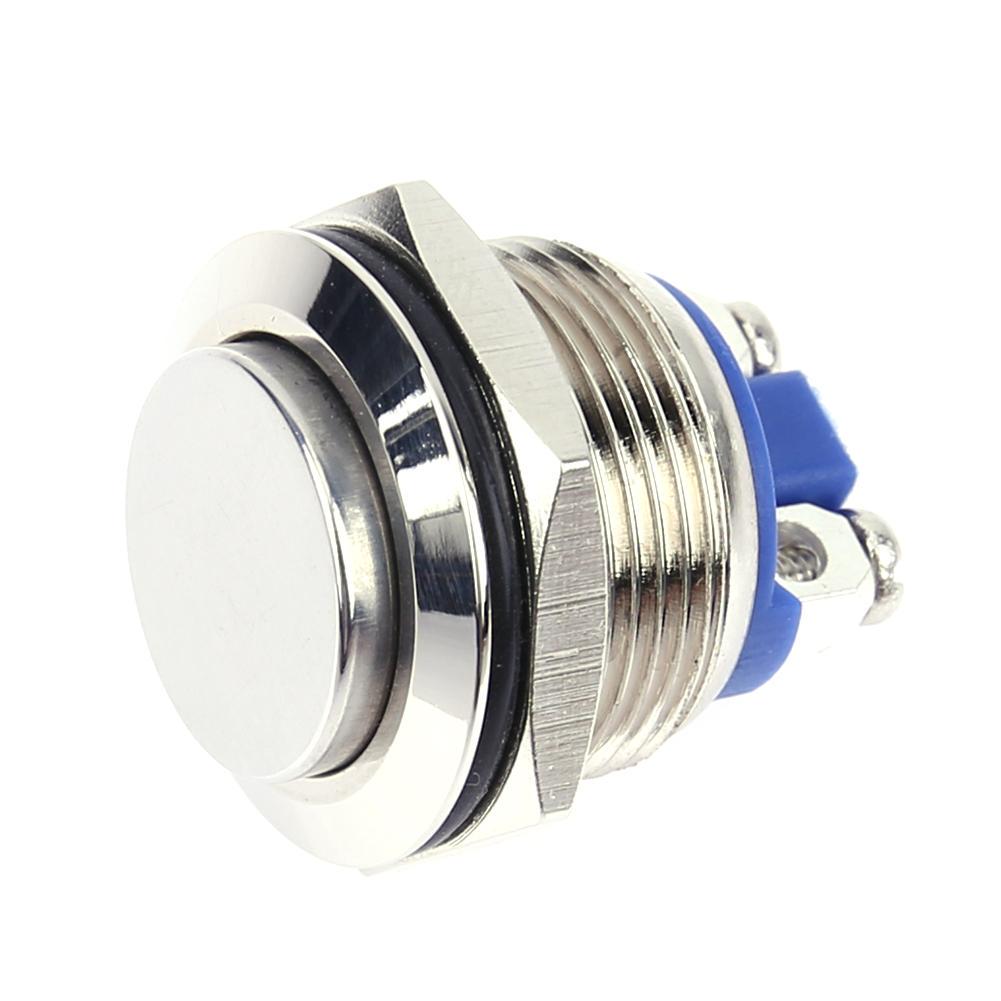 Buy 19mm High Round Head Momentary Stainless Steel Push Button Switch ...