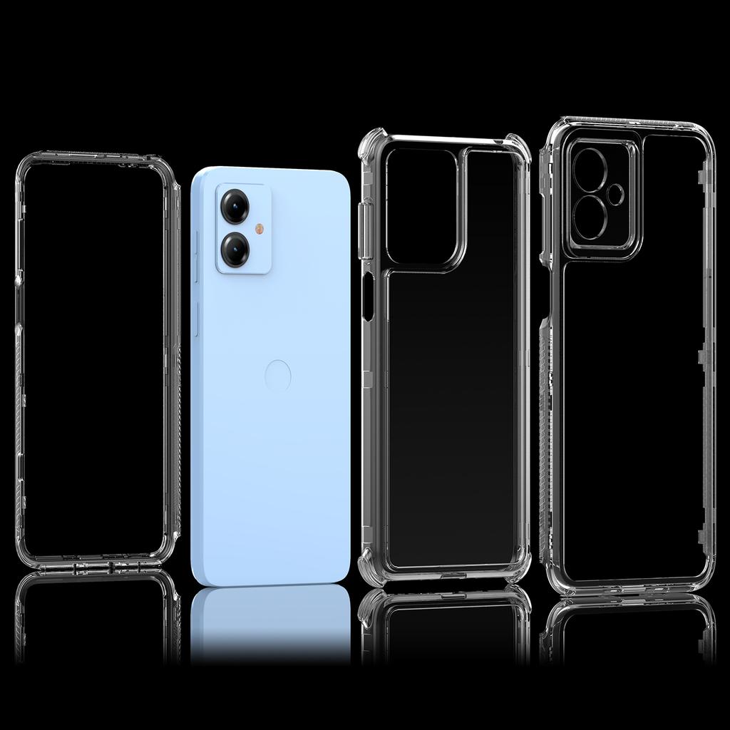 For Motorola Moto G14 4G Case PC+TPU Phone Cover HD Transparent