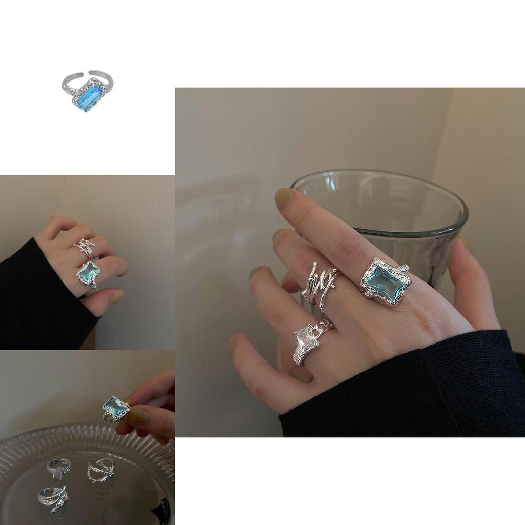 Elegant Geometric Silver Plated Adjustable Ring For Women Unique Design Gift Idea