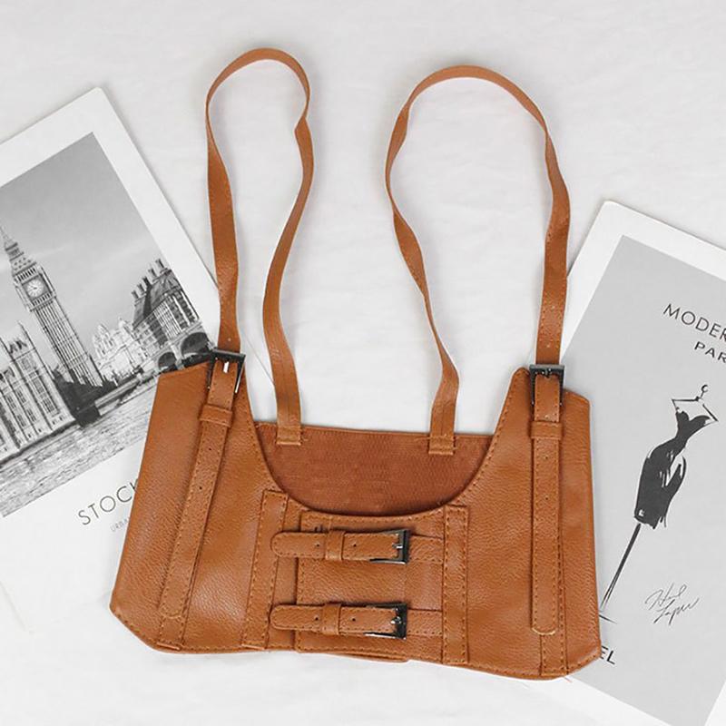 

Женский сексуальный кожаный эластичный широкий пояс на талии, корсет с подтяжкой под грудью хаки