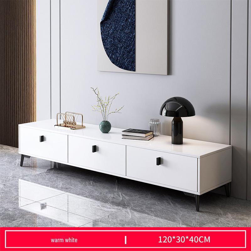 Yijiada Modern TV Cabinet & Coffee Table Combo for Small Spaces