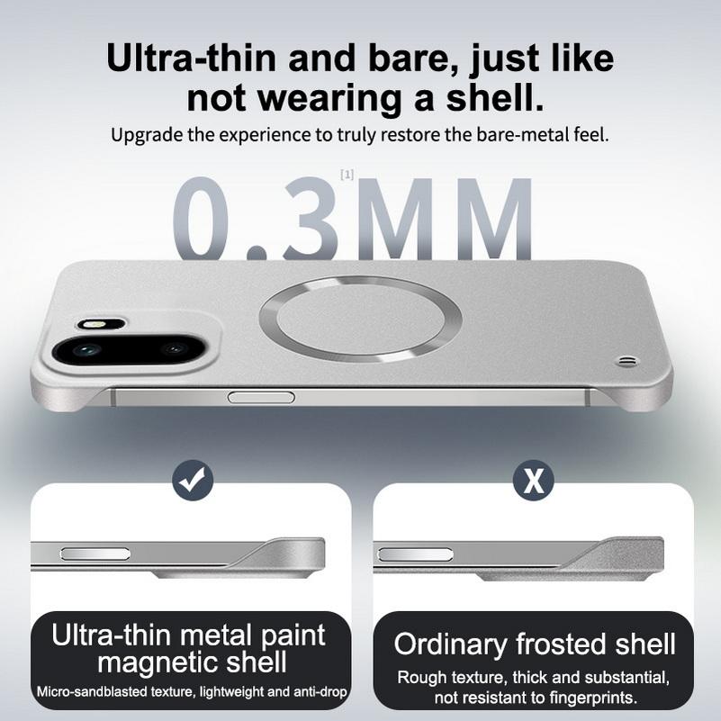 Slim Bezels with Magsafe Magnetic Case for OnePlus Ace 6T 6 5 Pro 3 2 One Plus 15 13s 13R 13t 12 Ultra thin Camera Protect Cover