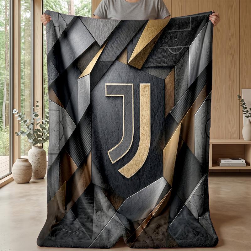 Juventus FC Themen-Decke Weiche Flanell-Decke Plüsch-Überwurf Gemütliche Sofa-Bett-Decke für Wohnkultur