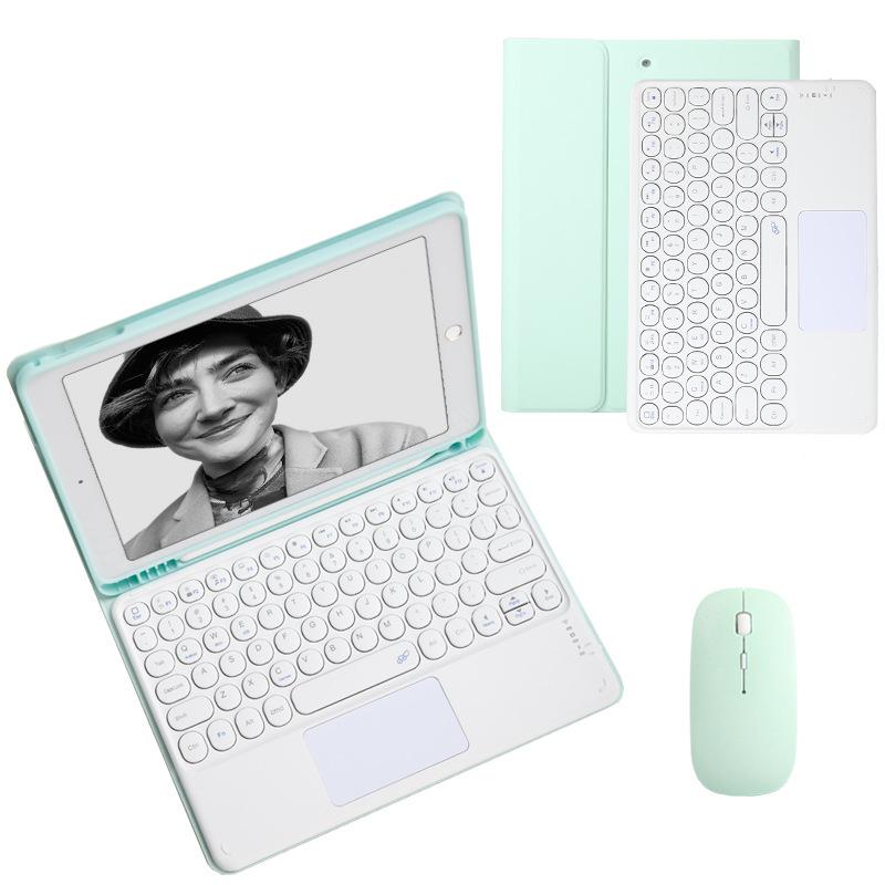 

Для iPad Air 4 10,9-дюймовый чехол для сенсорной панели из ТПУ с круглой крышкой, чехол для клавиатуры и мыши для iPad 7/8/9 Th