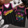 2026 KATSEYE Kpop Sleeveless Basketball Jersey Rainbow Gradient Graphic Tank Top Unisex Streetwear Fans Concert Oversized Vest