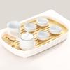Baijie Large Rectangular Double-Layer Plastic Tea Tray