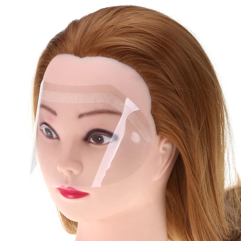 50pcs Hairdressing Haircut Face Mask Shield Cover Hair Cutting Dyeing Protector with Handle Pro
