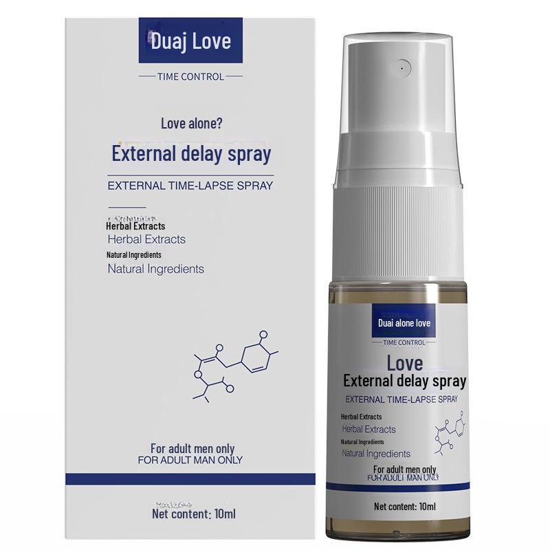 Duai Blue & White External Delay Spray - Adult Sex Aid, 200ml Box
