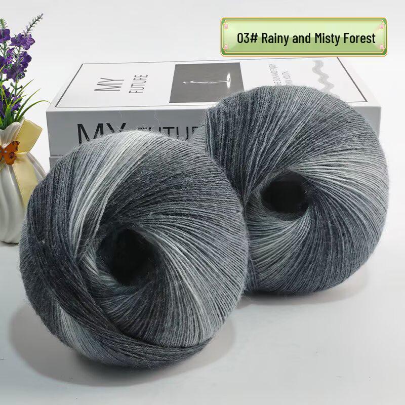 Rainbow Gradient Dyed Yarn 200g - Perfect for DIY Knitting Shawls, Scarves, Sweaters & Coats