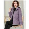 Giacca Imbottita Spessa per Mezza Età e Anziani da Donna Corta Taglia Larga con Cappuccio Giacca Imbottita Autunno Inverno Temperamento