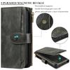 For Samsung Galaxy S25 Ultra Phone Case PU Leather Zipper Wallet Detachable Cover