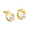 Elegant Baroque White Pearl Earrings Fashionable High-End Pearl Jewelry