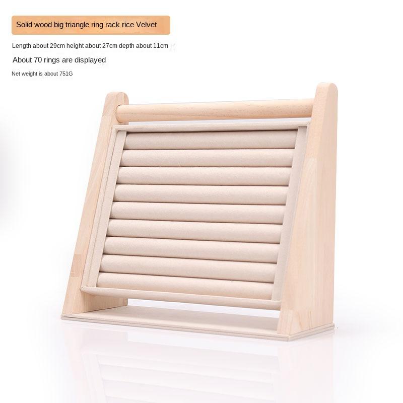 Solid Wood Three-dimensional Rings Earrings Earrings Necklaces Bracelets Display Shelves Jewelry Storage Display Shelves