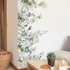 2pcs Watercolor Green Leaf Wall Decals Eucalyptus Plant Wall Stickers for Living Room Bedroom Nursery and Home Decoration