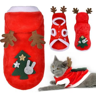 Pet Clothes, Autumn and Winter Flannel Warmth, Festive Outfits, Dog Clothes, Cats, Elk, Christmas Outfits, New Year's Old