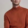 Trend Fashion Autumn Winter new Thin Sweaters Men Solid Mock Neck Smart Casual All-match Long Sleeve Slim Pullovers Knitted Tops