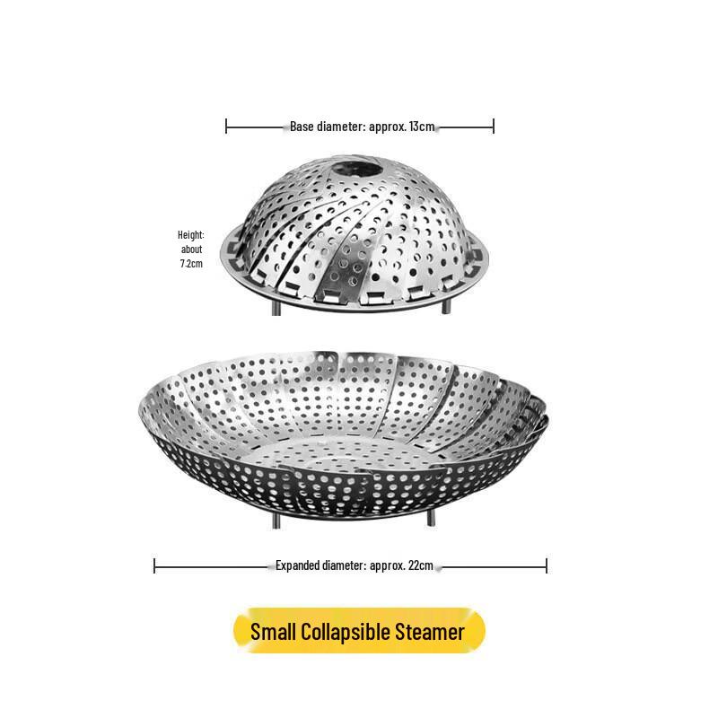 Wutuo Faltbarer Lotus-Dampfkorb aus Edelstahl