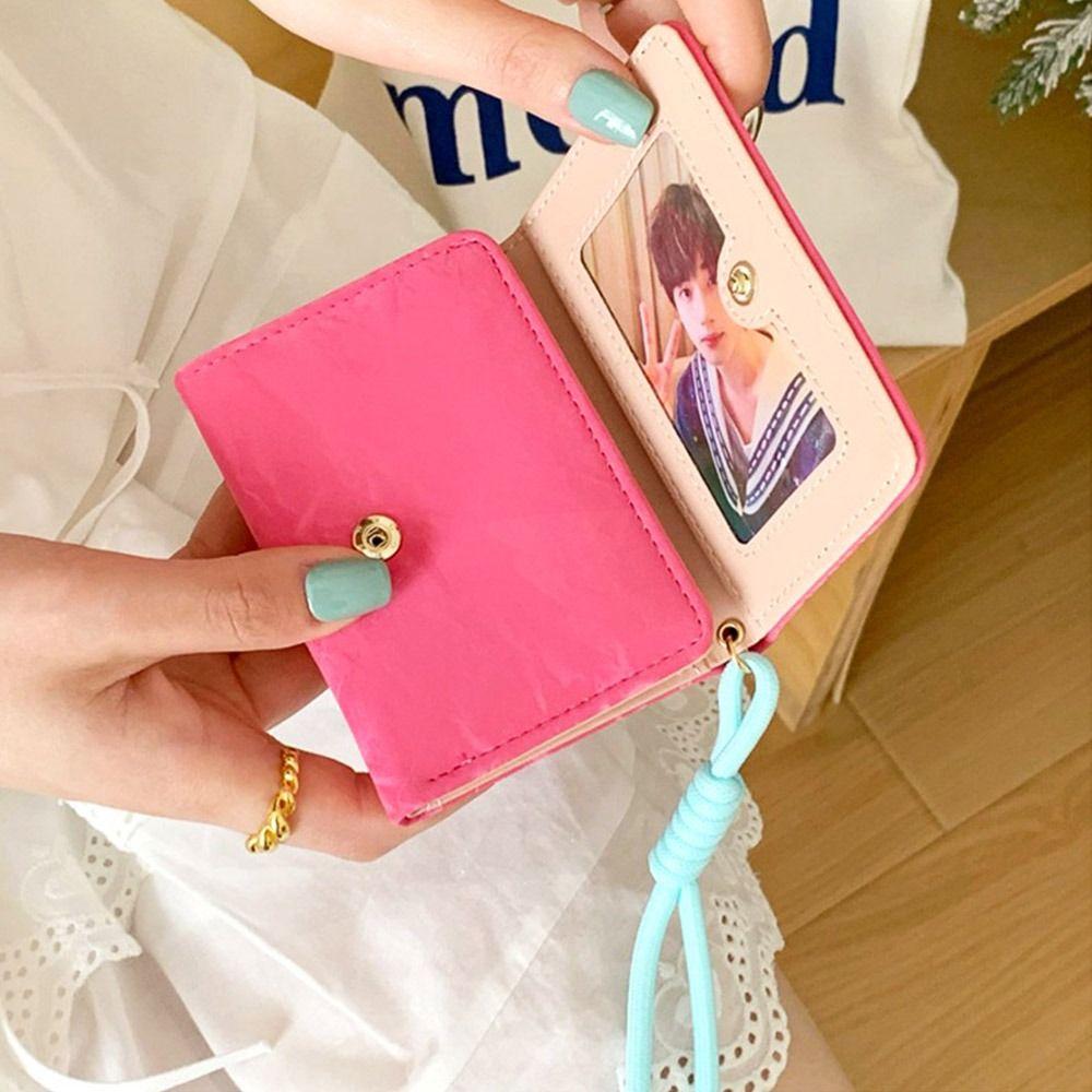 Fold Women's Wallet Korean Student Purse Ins Heart Short Wallet  Card Bag