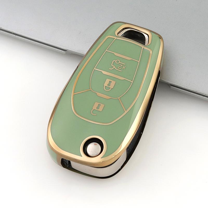 

Автомобильный чехол для ключа с 3 кнопками для Chevrolet Cruze Aveo 2014 2015 2016 2017 2018 2019 2020, защитный чехол, сумка, держатель зелёный