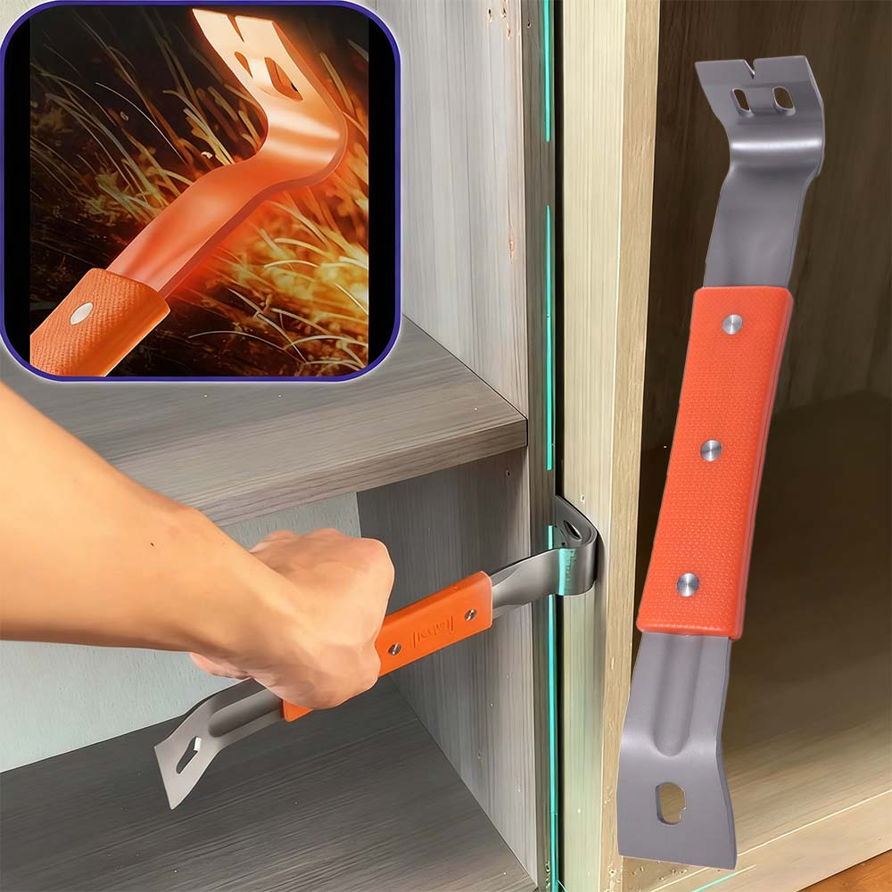 Rubber Handle Nut Bar with M4-M6 Hexagon Angle Head Nail Puller Multifunctional Pry Bar  Hand Tool