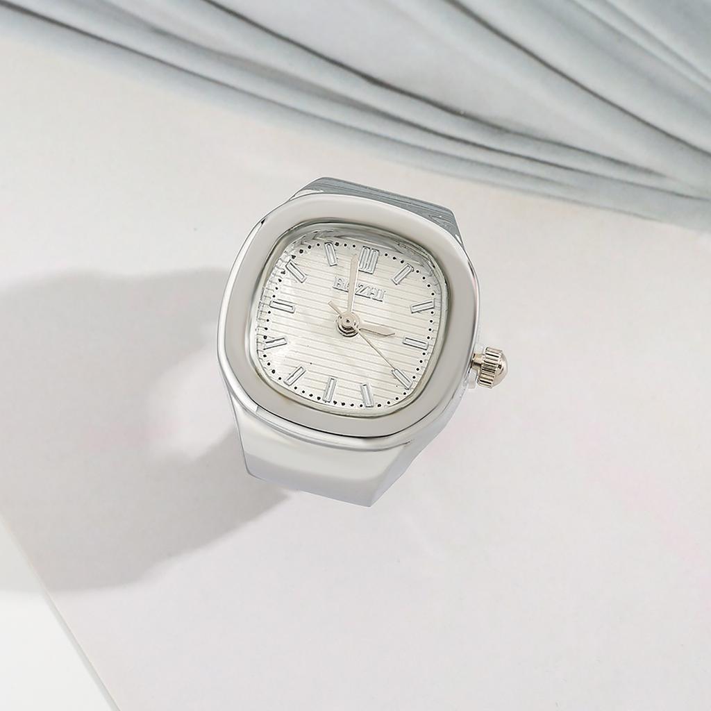 Creative Finger Ring Watch Mini Quartz Watch Adjustable Time Watch Ring Simple Stylish Punk Watch Ring Personalized Mini Clock