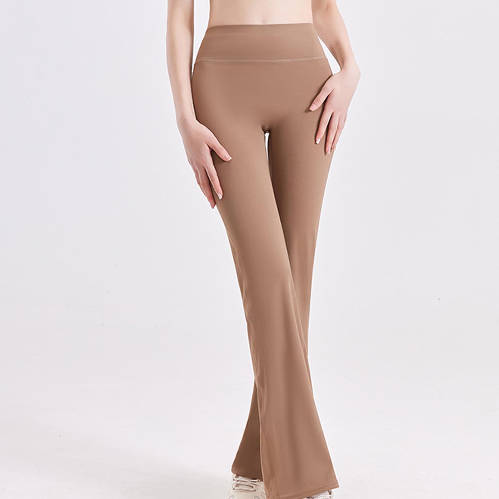 

Women s Yoga Pants With Pockets High-Waisted Activewear And Casual Pants XL світло-коричневого кольору