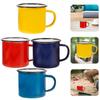 4 Stück Vintage Emaille Becher Set Langlebige Wasserbecher für Zuhause Büro Café Restaurant Camping Geschirr Camping Geschirr Set