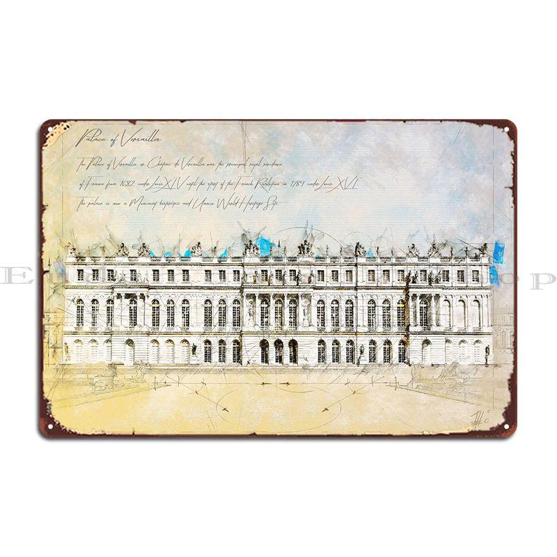 Versailles Palace Metal Sign Wall Mural Wall Decor Pub Plates Home Print Tin Sign Poster 20X30CM