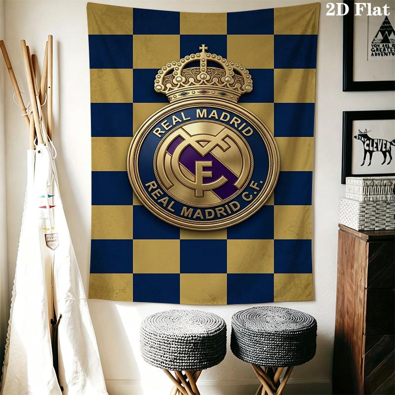 Real Madrid Cf Legacy Gold Blue Bedding 1 Duvet Cover 2 Pillowcase Without Core Soft And Comfortable Bedding Set Duvet Cover And Pillowcase