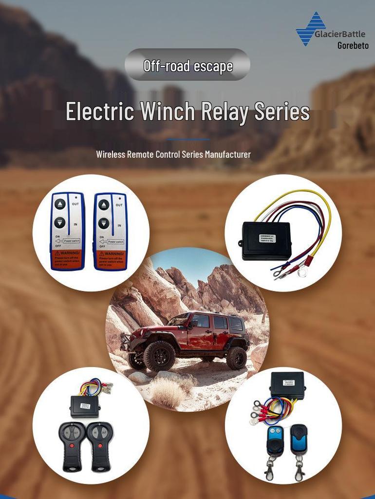 12V Wireless Winch Remote Controller for Jeep and ATV Off-Road Vehicles